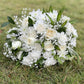 White Rose, White Carnation, Veronica, Song of Jamaica, Gypsophila, Kamini